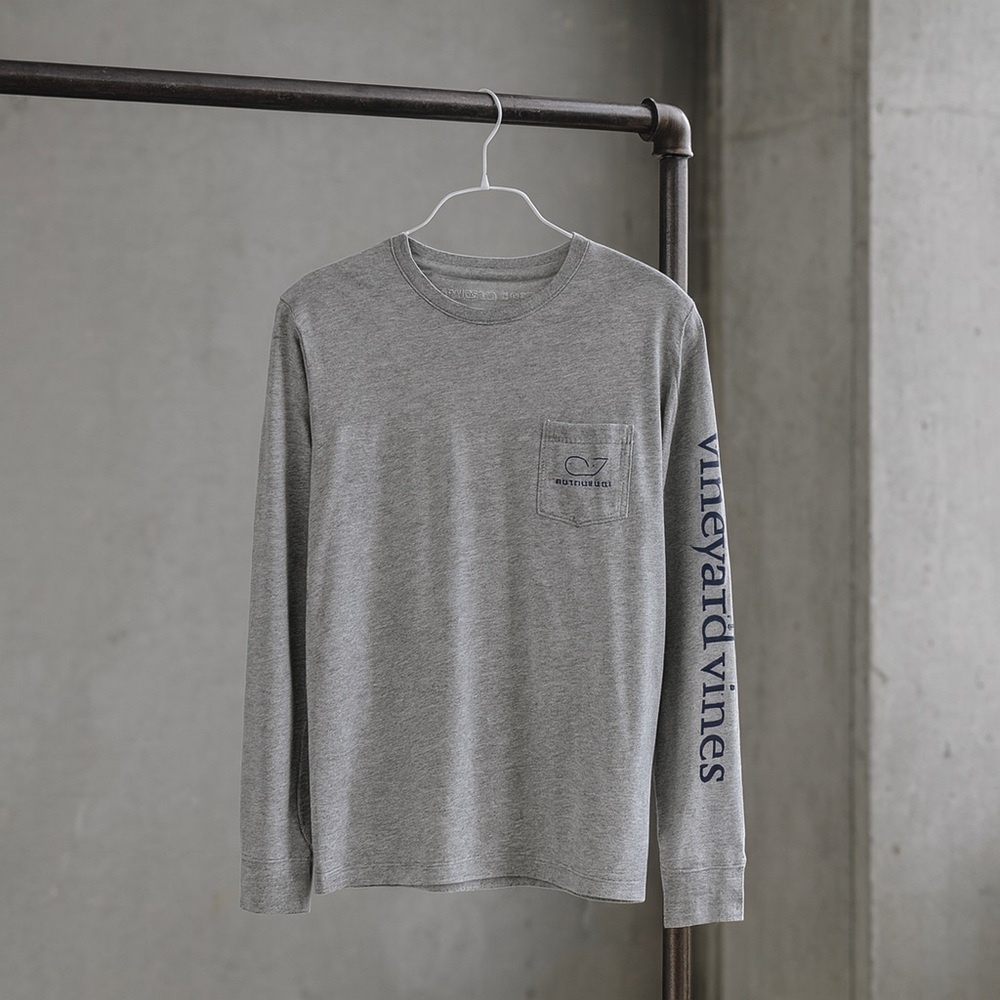 Vineyard Vines | Long-Sleeved Gray Tee | Medium